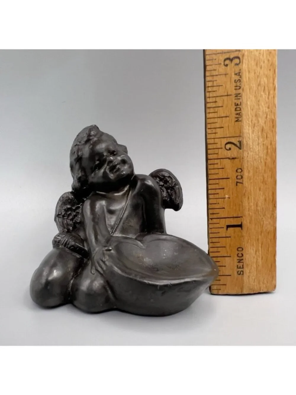 Antique W.B. Mfg Co Cherub Angel Figurine Trinket Dish Ring Holder